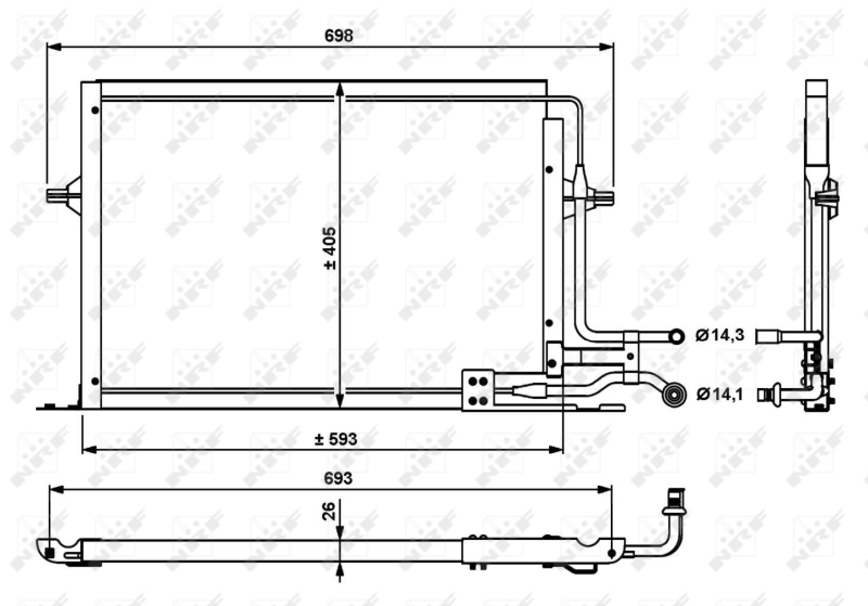 NRF 35139 Condensatore, Climatizzatore-Condensatore, Climatizzatore-Ricambi Euro