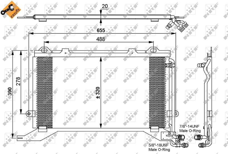 NRF 35240 Condensatore, Climatizzatore