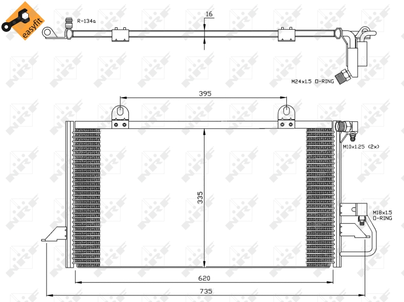 NRF 35247 Condensatore, Climatizzatore