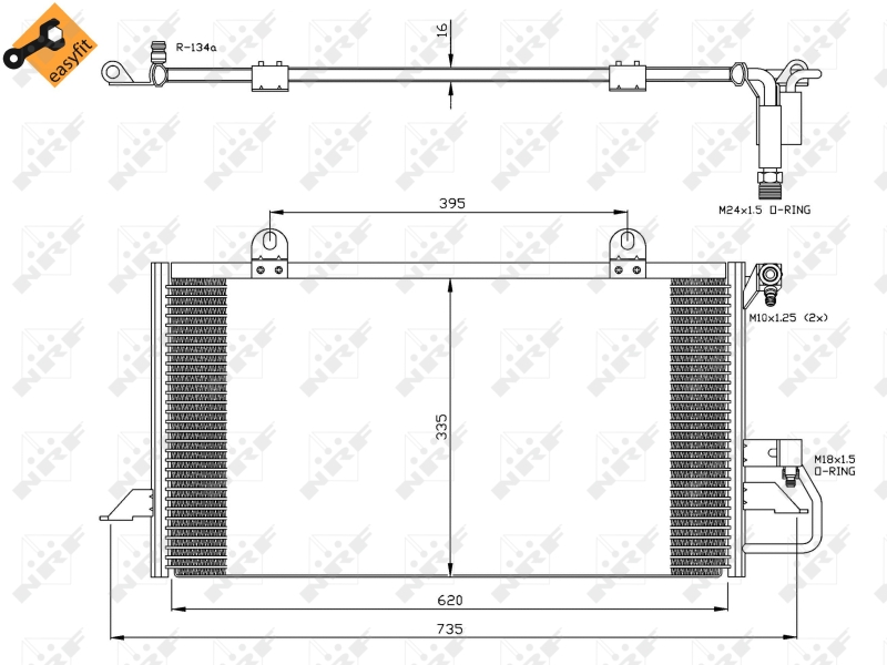 NRF 35248 Condensatore, Climatizzatore