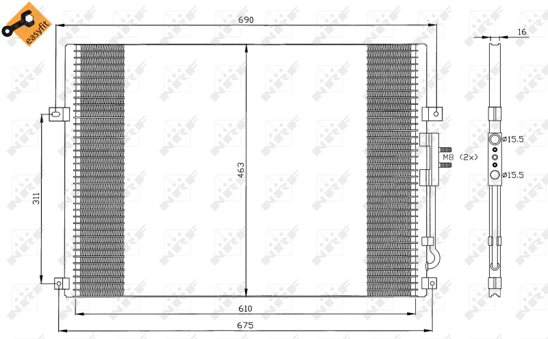 NRF 35275 Condensatore, Climatizzatore