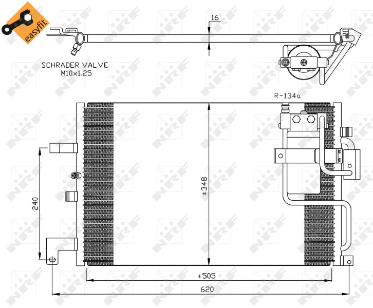 NRF 35299 Condensatore, Climatizzatore