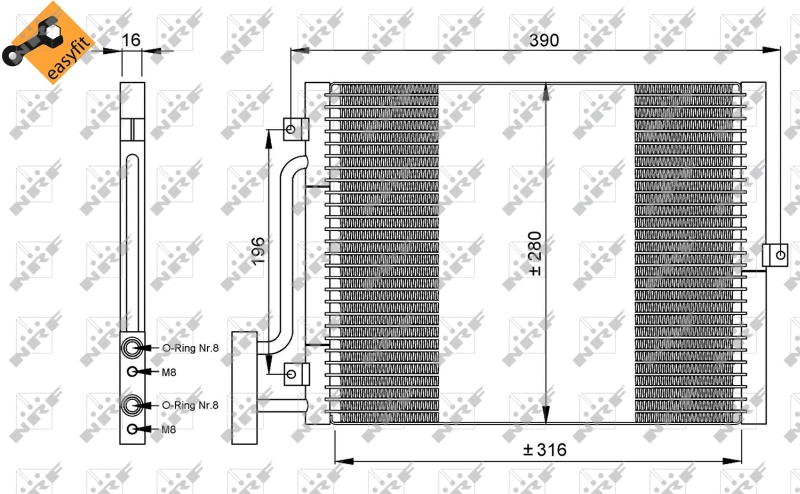 NRF 35307 Condensatore, Climatizzatore