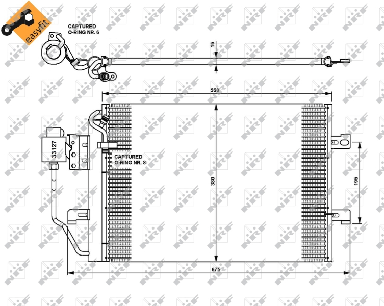 NRF 35309 Condensatore, Climatizzatore