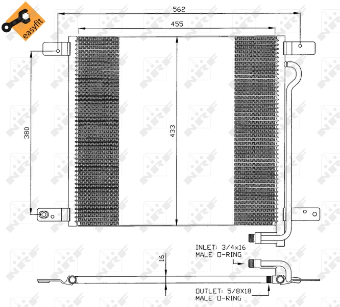 NRF 35325 Condensatore, Climatizzatore