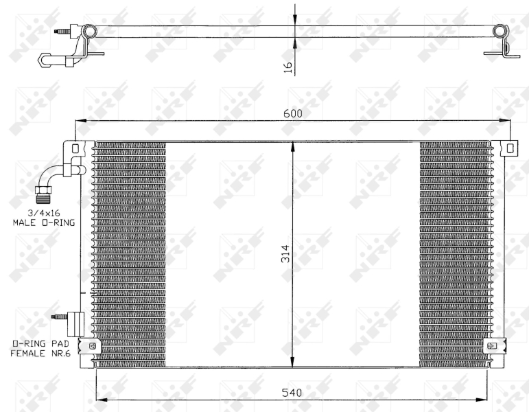 NRF 35328 Condensatore, Climatizzatore