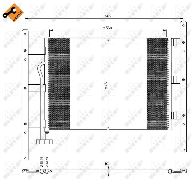 NRF 35329 Condensatore, Climatizzatore