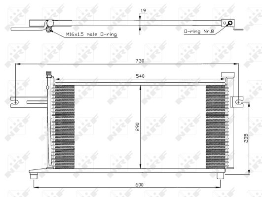 NRF 35369 Condensatore, Climatizzatore-Condensatore, Climatizzatore-Ricambi Euro