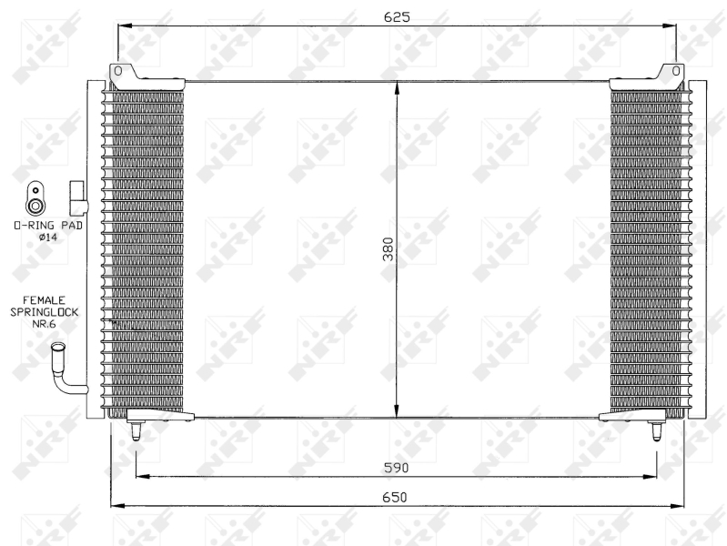 NRF 35378 Condensatore, Climatizzatore