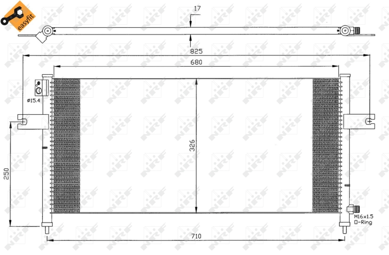 NRF 35380 Condensatore, Climatizzatore-Condensatore, Climatizzatore-Ricambi Euro