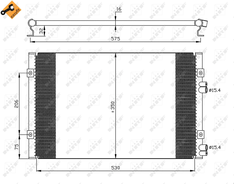 NRF 35384 Condensatore, Climatizzatore