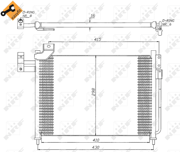 NRF 35388 Condensatore, Climatizzatore