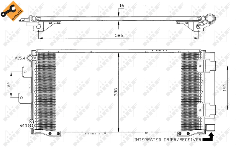 NRF 35436 Condensatore, Climatizzatore