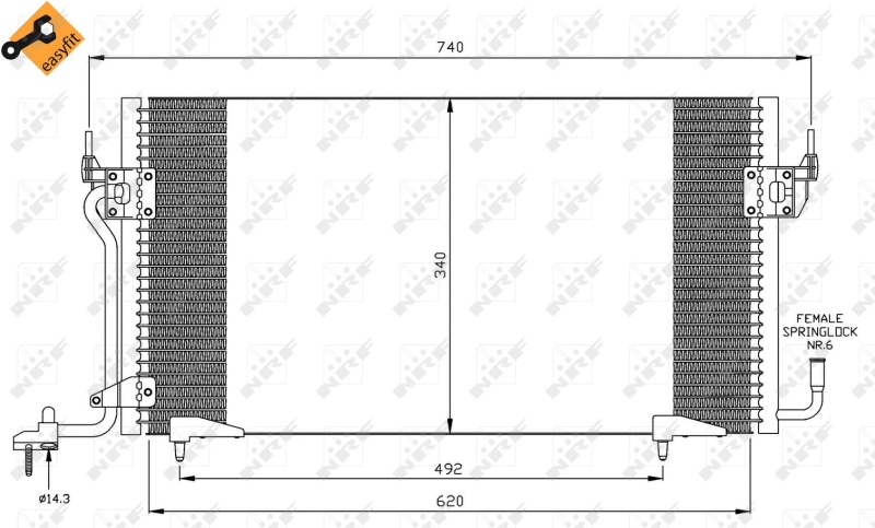 NRF 35439 Condensatore, Climatizzatore