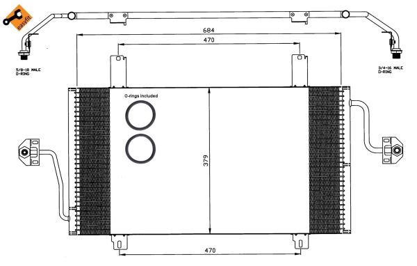 NRF 35483 Condensatore, Climatizzatore