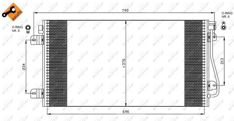 NRF 35484 Condensatore, Climatizzatore