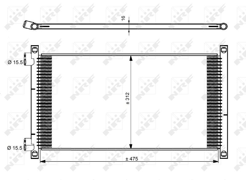 NRF 35490 Condensatore, Climatizzatore-Condensatore, Climatizzatore-Ricambi Euro