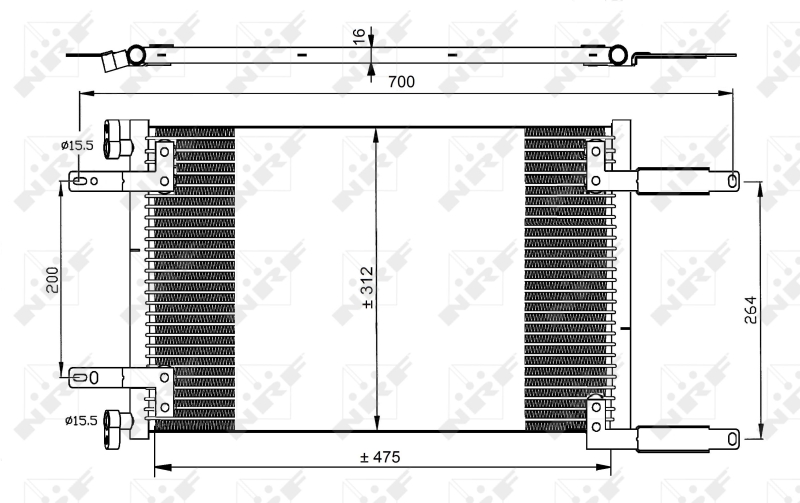 NRF 35493 Condensatore, Climatizzatore