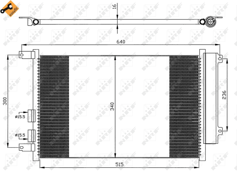 NRF 35499 Condensatore, Climatizzatore