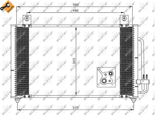 NRF 35511 Condensatore, Climatizzatore