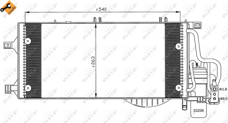 NRF 35531 Condensatore, Climatizzatore