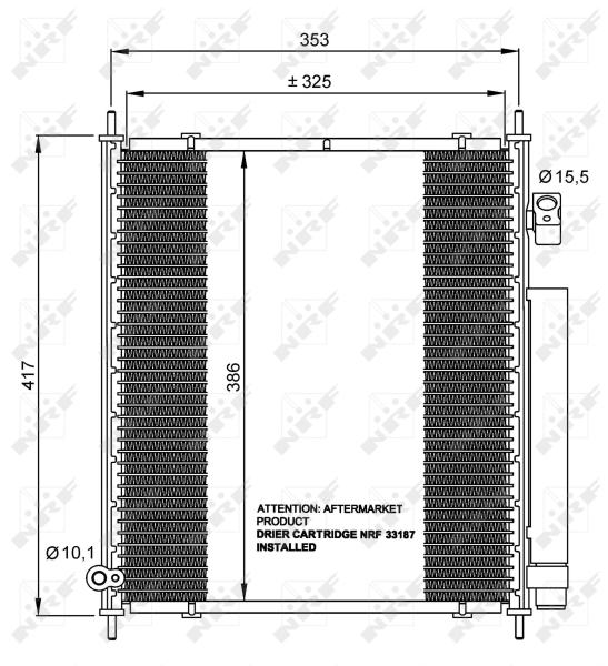 NRF 35562 Condensatore, Climatizzatore