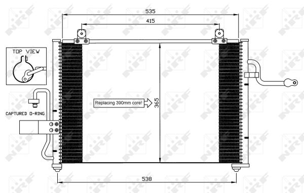 NRF 35568 Condensatore, Climatizzatore-Condensatore, Climatizzatore-Ricambi Euro