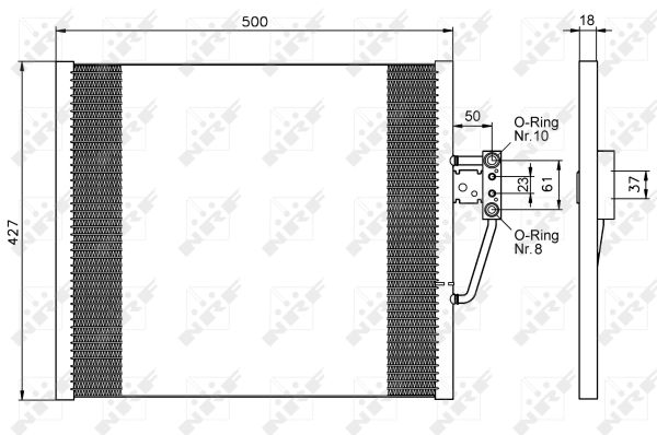 NRF 35585 Condensatore, Climatizzatore-Condensatore, Climatizzatore-Ricambi Euro