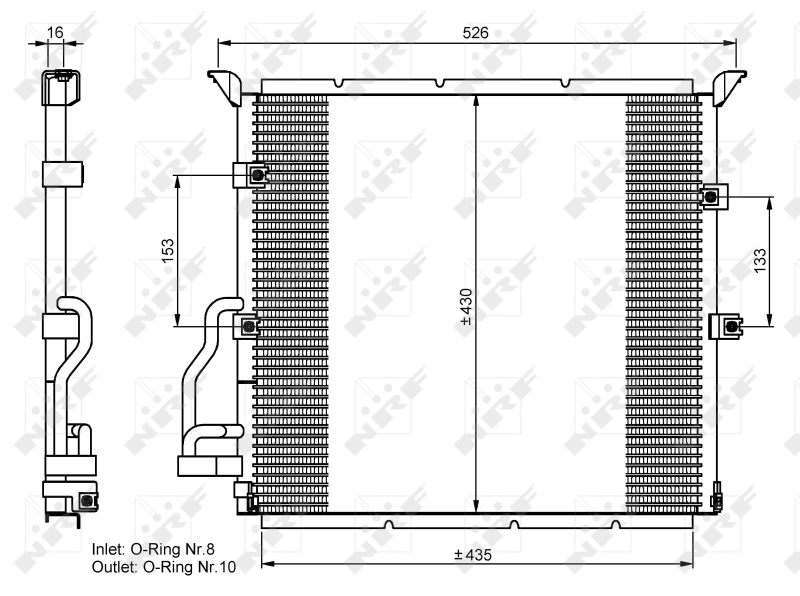 NRF 35586 Condensatore, Climatizzatore