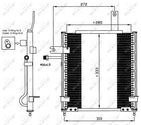 NRF 35597 Condensatore, Climatizzatore-Condensatore, Climatizzatore-Ricambi Euro