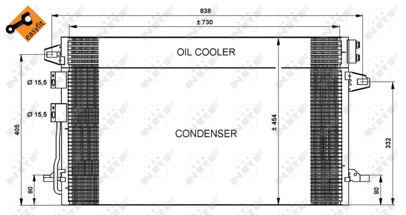 NRF 35617 Condensatore, Climatizzatore