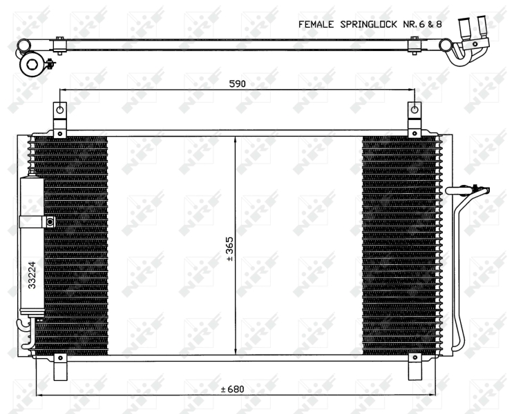 NRF 35624 Condensatore, Climatizzatore-Condensatore, Climatizzatore-Ricambi Euro