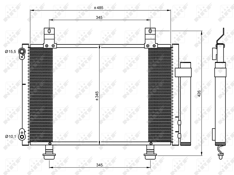 NRF 35645 Condensatore, Climatizzatore