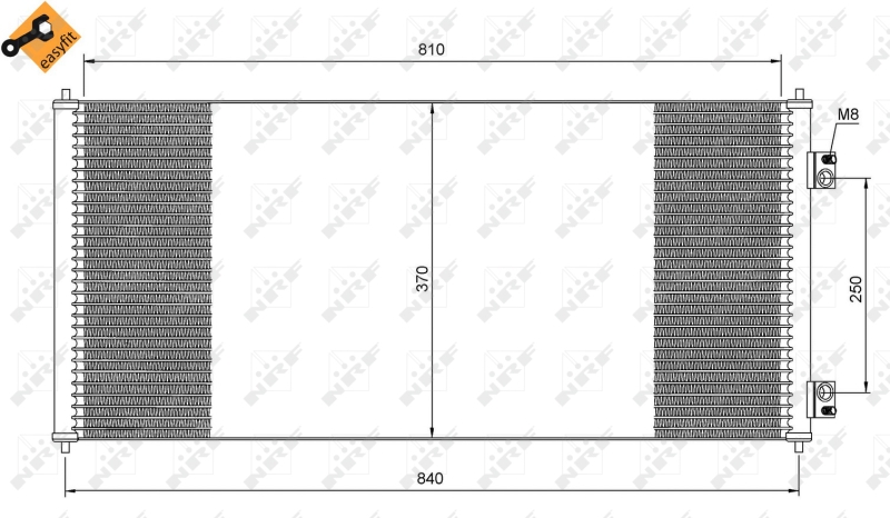 NRF 35651 Condensatore, Climatizzatore