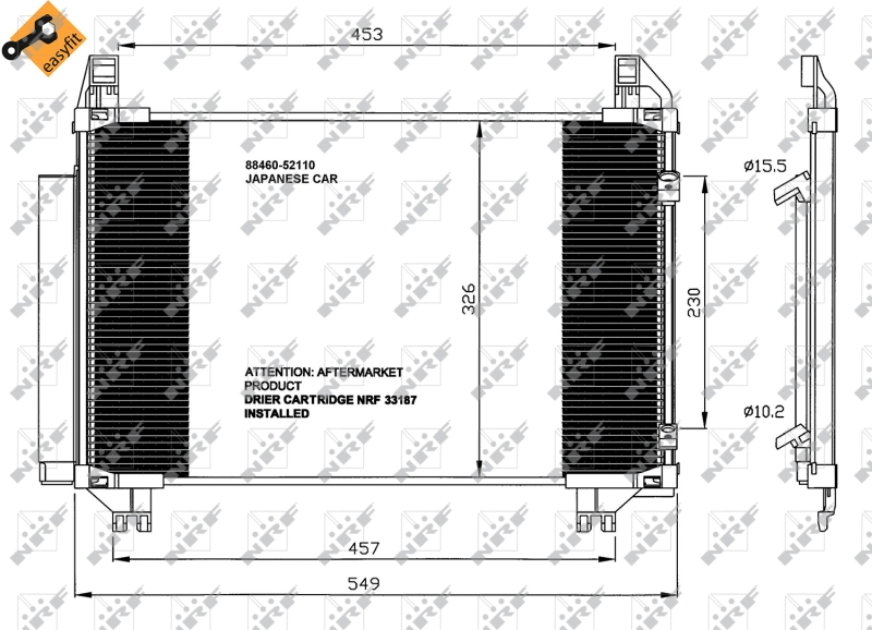 NRF 35652 Condensatore, Climatizzatore