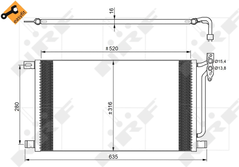 NRF 35748 Condensatore, Climatizzatore