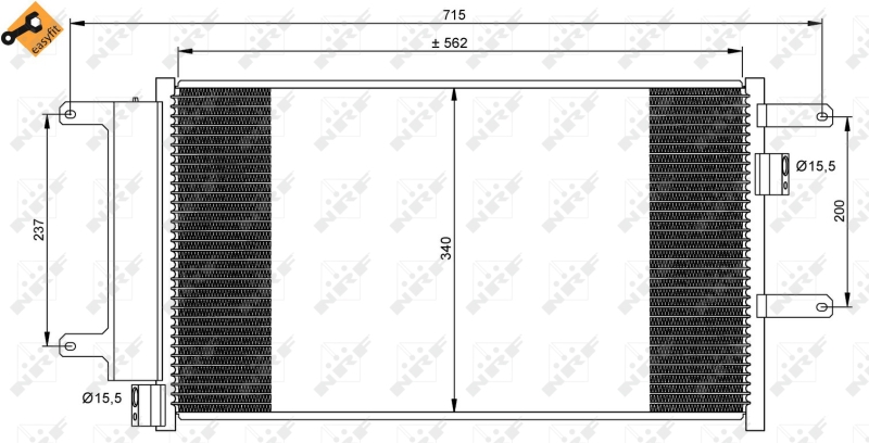 NRF 35751 Condensatore, Climatizzatore