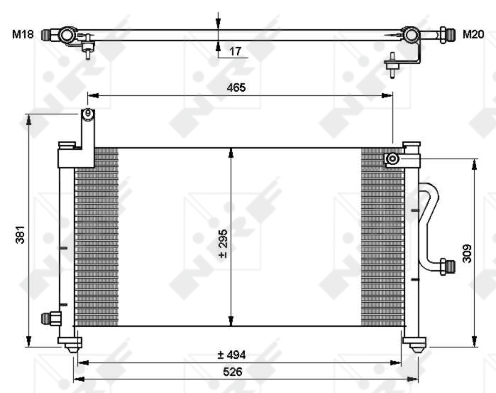 NRF 35765 Condensatore, Climatizzatore