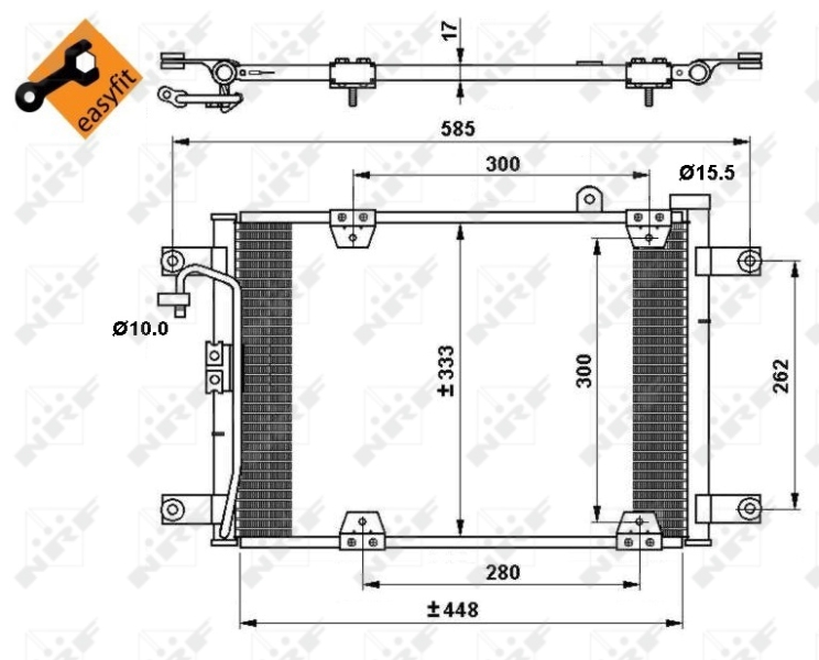 NRF 35768 Condensatore, Climatizzatore