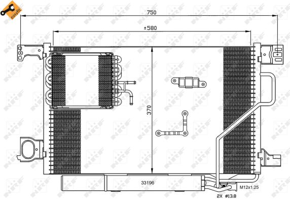 NRF 35774 Condensatore, Climatizzatore-Condensatore, Climatizzatore-Ricambi Euro