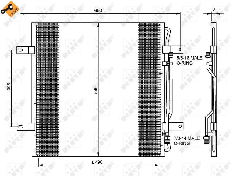 NRF 35781 Condensatore, Climatizzatore