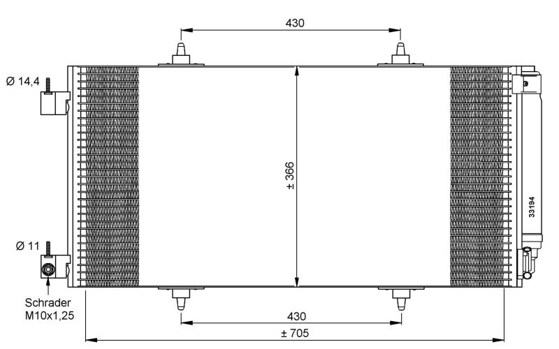 NRF 35786 Condensatore, Climatizzatore