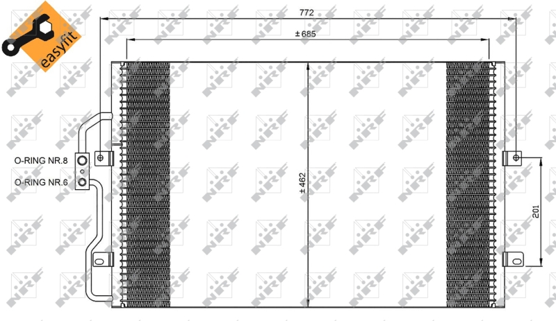 NRF 35802 Condensatore, Climatizzatore