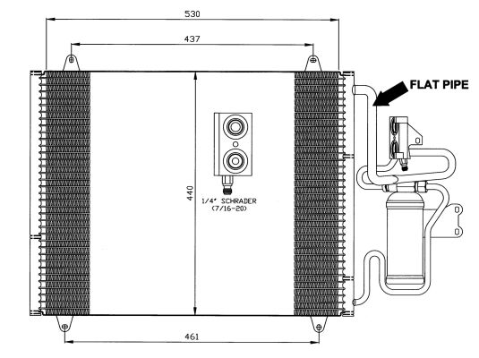 NRF 35824 Condensatore, Climatizzatore-Condensatore, Climatizzatore-Ricambi Euro