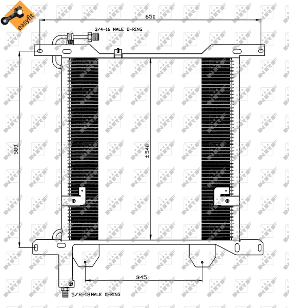 NRF 35837 Condensatore, Climatizzatore