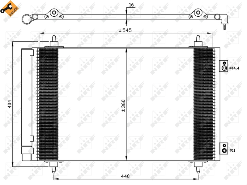 NRF 35844 Condensatore, Climatizzatore