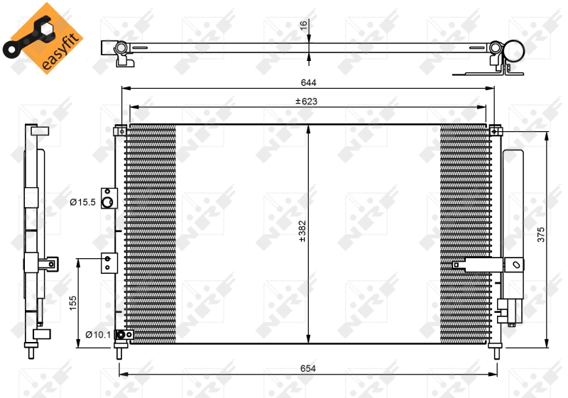 NRF 35865 Condensatore, Climatizzatore