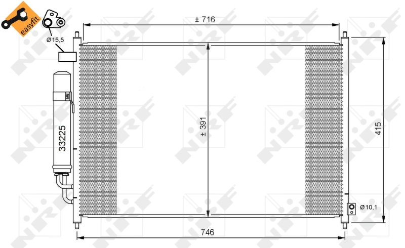 NRF 35867 Condensatore, Climatizzatore