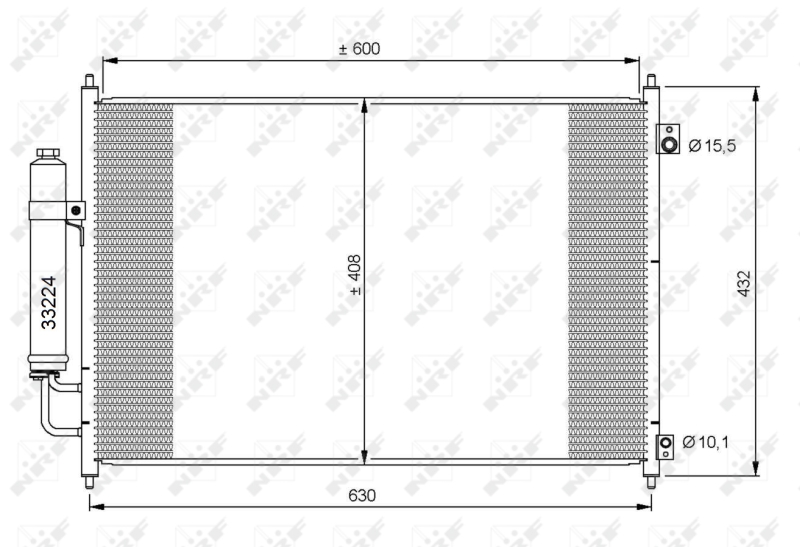 NRF 35873 Condensatore, Climatizzatore-Condensatore, Climatizzatore-Ricambi Euro