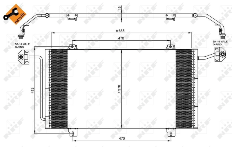 NRF 35908 Condensatore, Climatizzatore